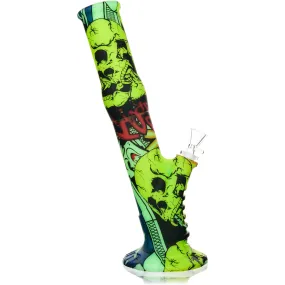 13 Silicone Bong w/ Comic, Cash or Camouflage Graphics