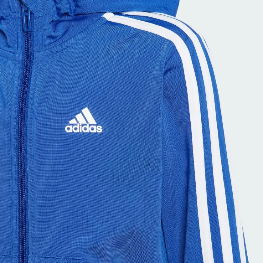 ADIDAS JUNIOR LITTLE KIDS 3-STRIPES SHINY TRACKSUIT BLUE