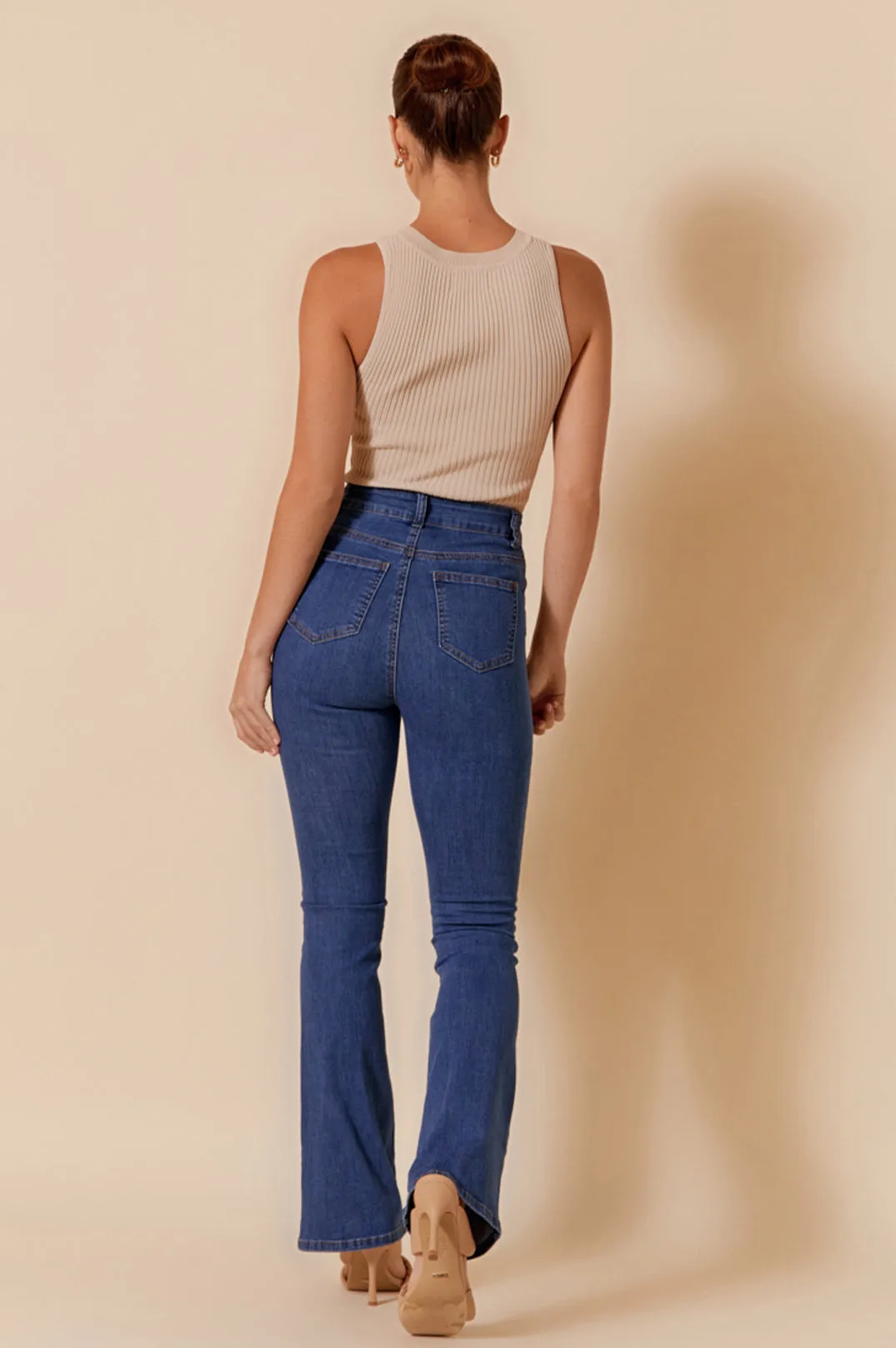 Adorne Sydney Bootleg Jean Mid Denim