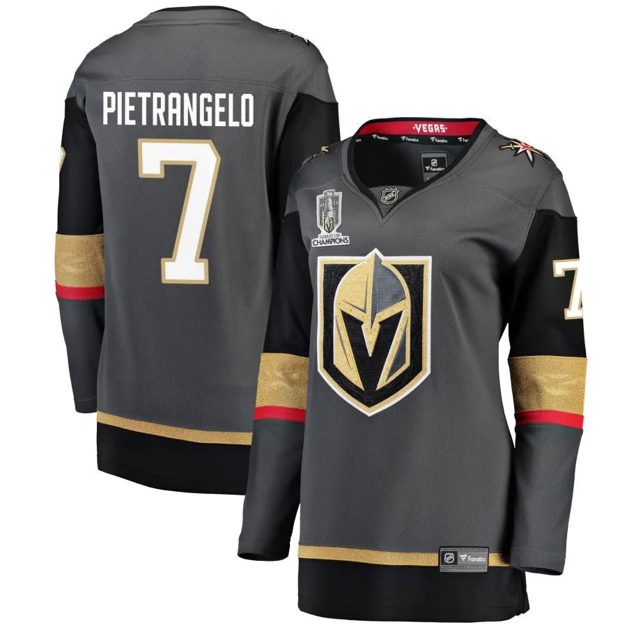 Alex Pietrangelo  Vegas Golden Knights Fanatics Branded Women's 2023 Stanley Cup Champions Alternate Breakaway Jersey - Black