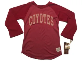 Arizona Coyotes Retro Brand WOMEN Red 3/4 Sleeve Raglan T-Shirt