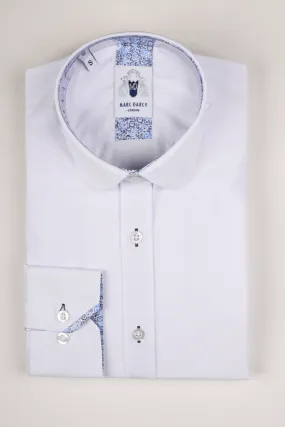 ARTHUR - Plain White Penny Collar Shirt