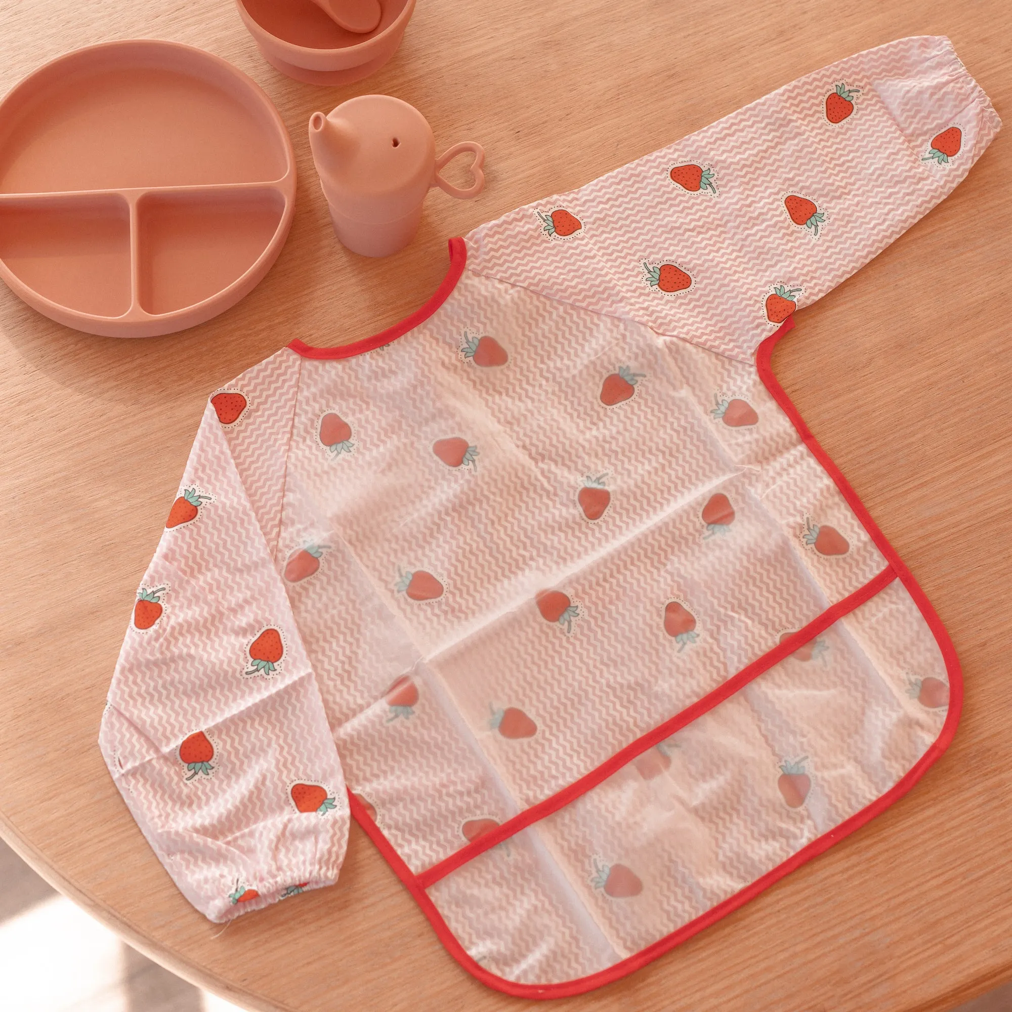 Baby Long Sleeve Apron Smock Bib Jurassic