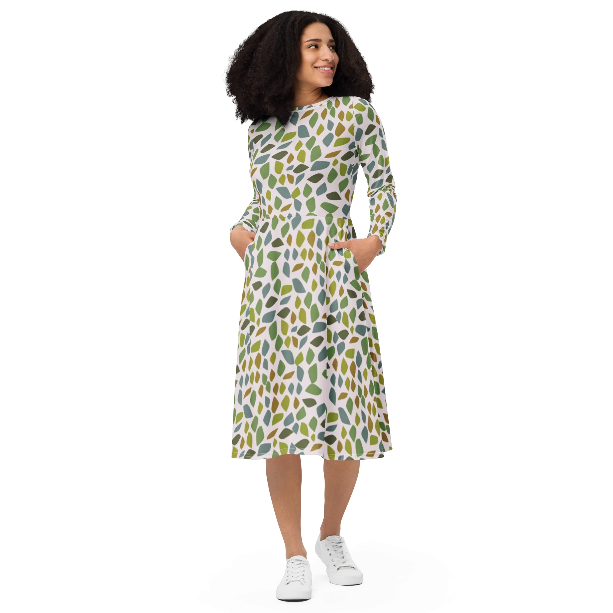 Back to Greek School Reading long sleeve midi dress