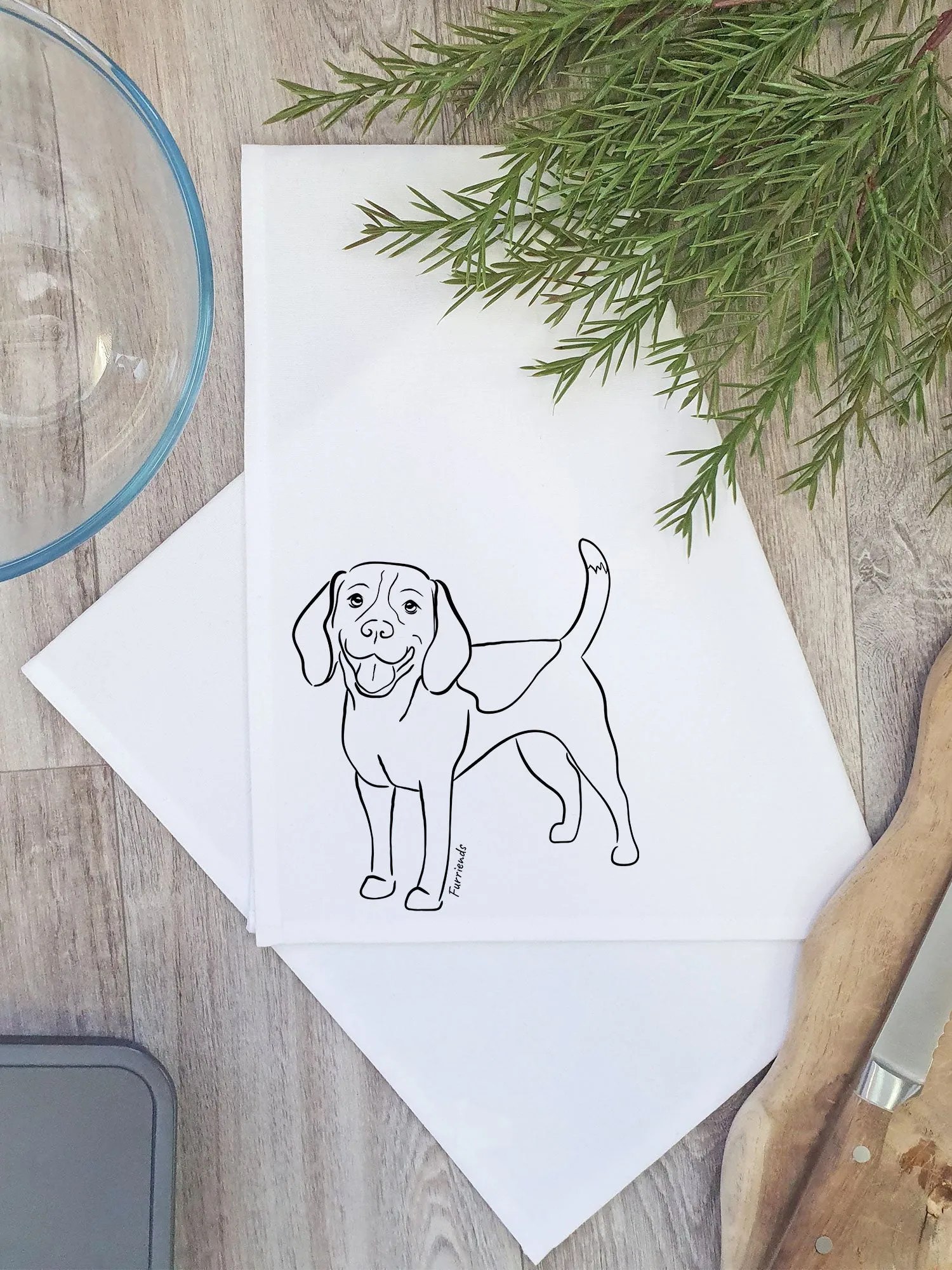 Beagle Tea Towel