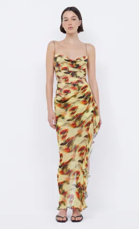 Bec   Bridge - Fiore Asym Maxi Dress in Citrus Rose