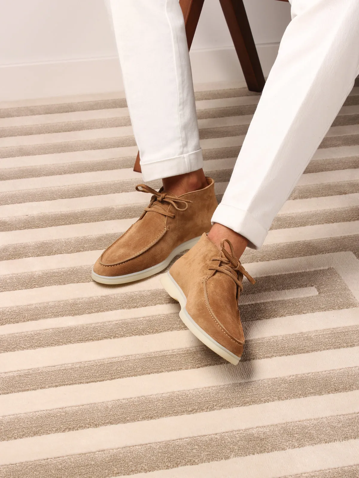 Beige Suede Desert Boot