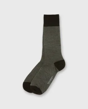 Birdseye Trouser Dress Socks in Chocolate Extra Fine Merino