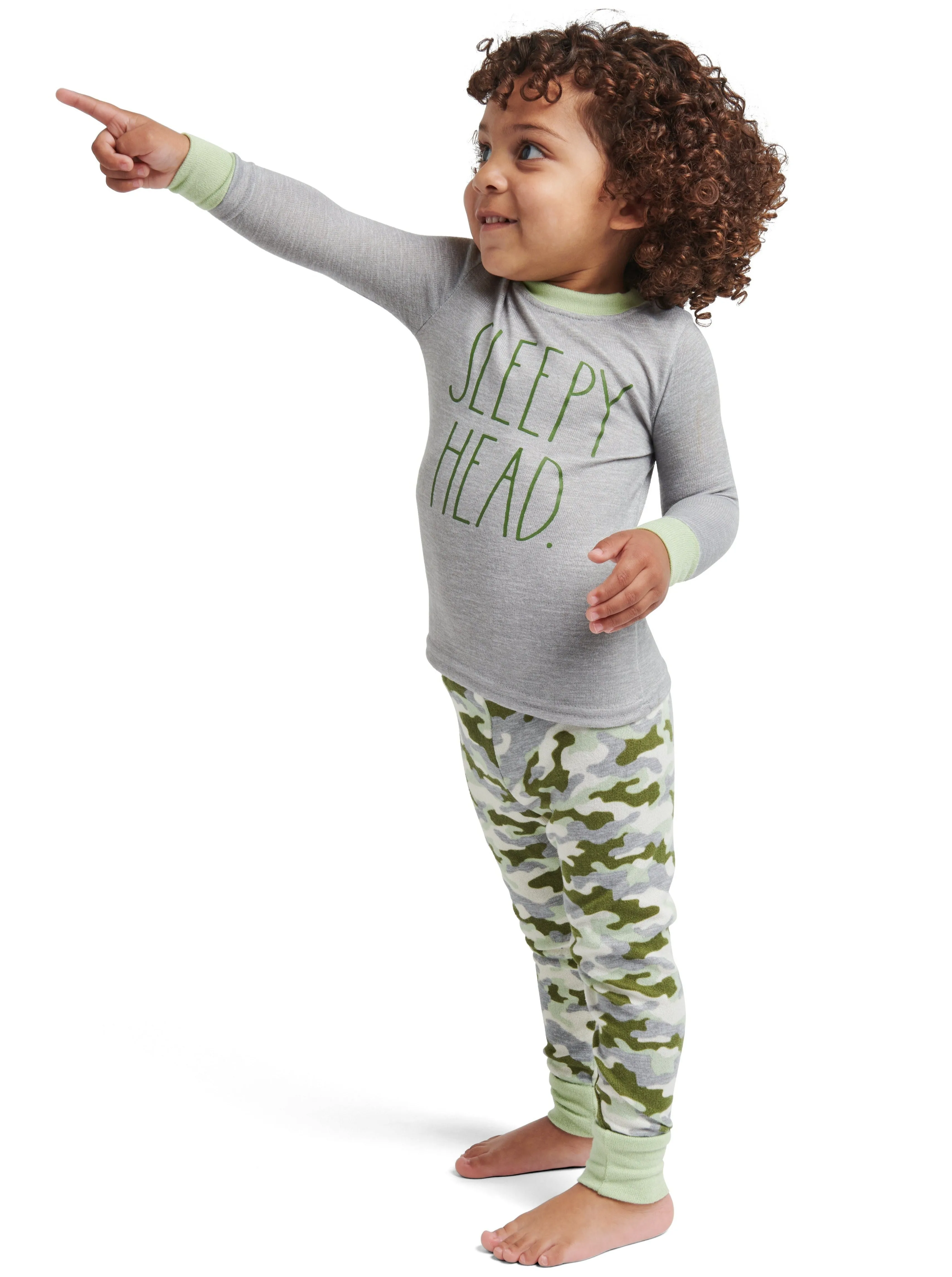 Boys' "SLEEPY HEAD" Long Sleeve Top and Joggers Pajama Set