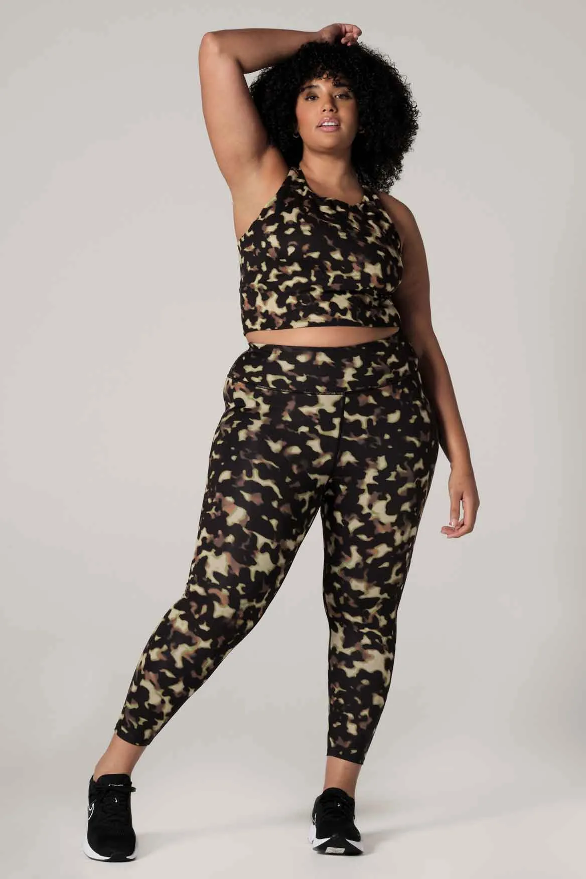 Camila High Waist Front Pocket Legging Blur Camo