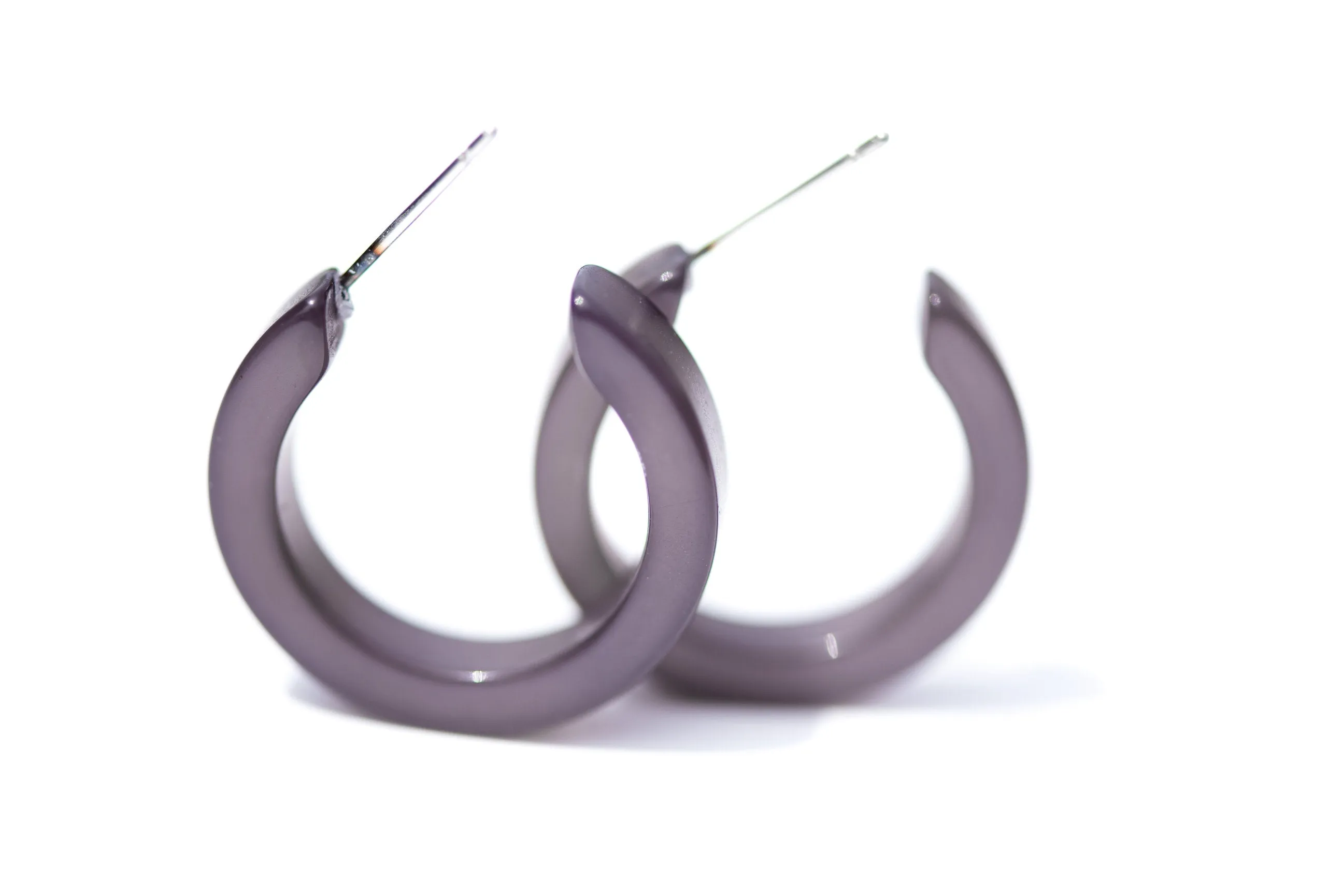 Charcoal Moonglow Mini Classic Hoop Earrings