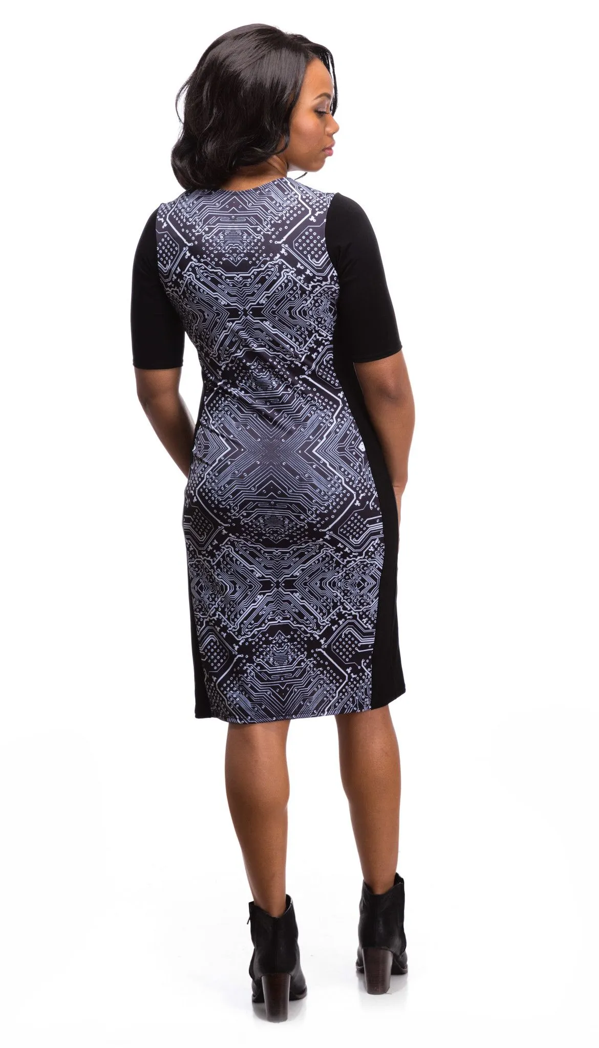 Circuitry Dress with sleeves