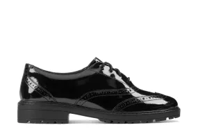 Clarks LoxhamBrogue Black Patent - Wide Width