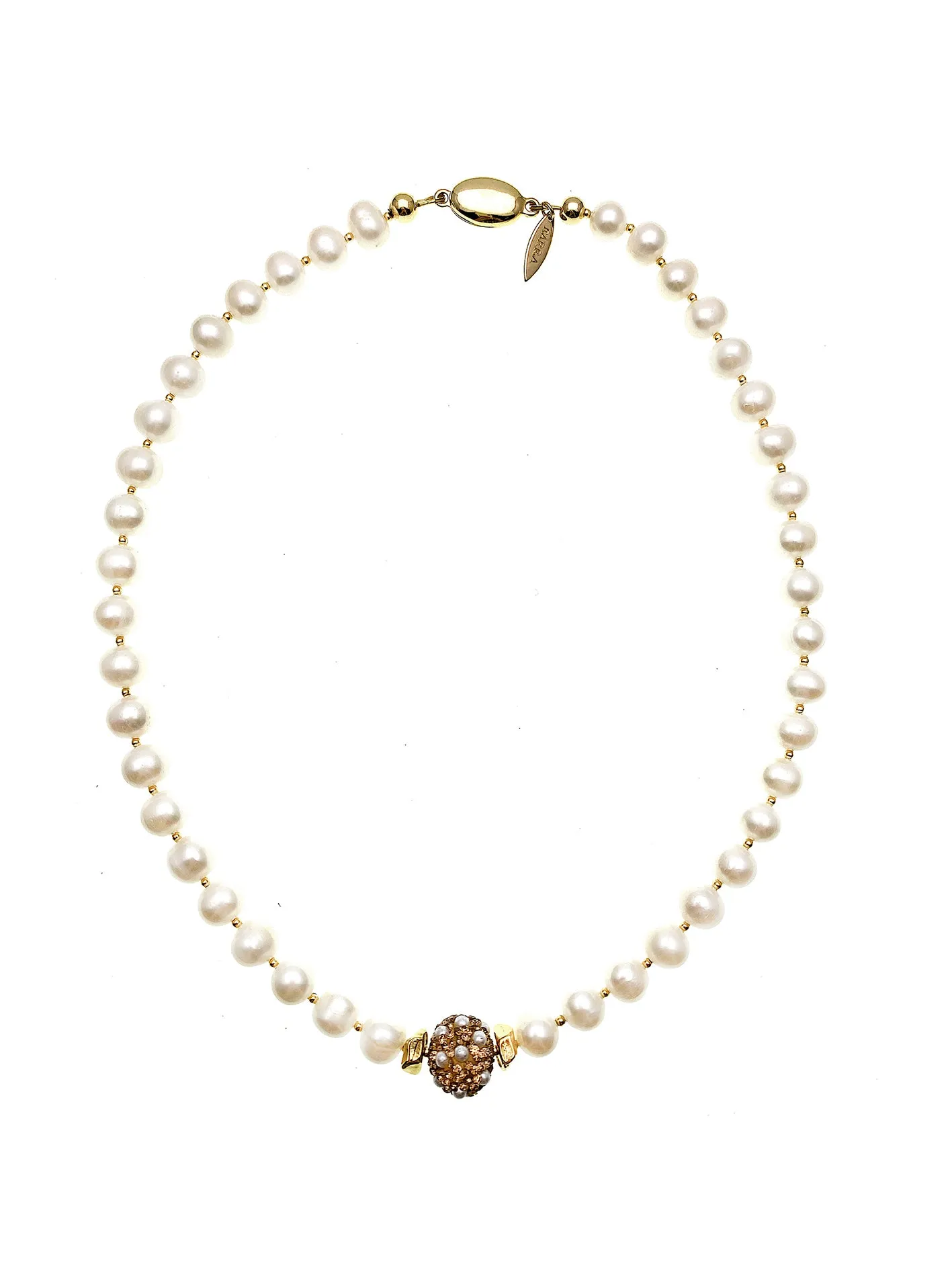 Classic Freshwater Pearls Short Necklace FN026