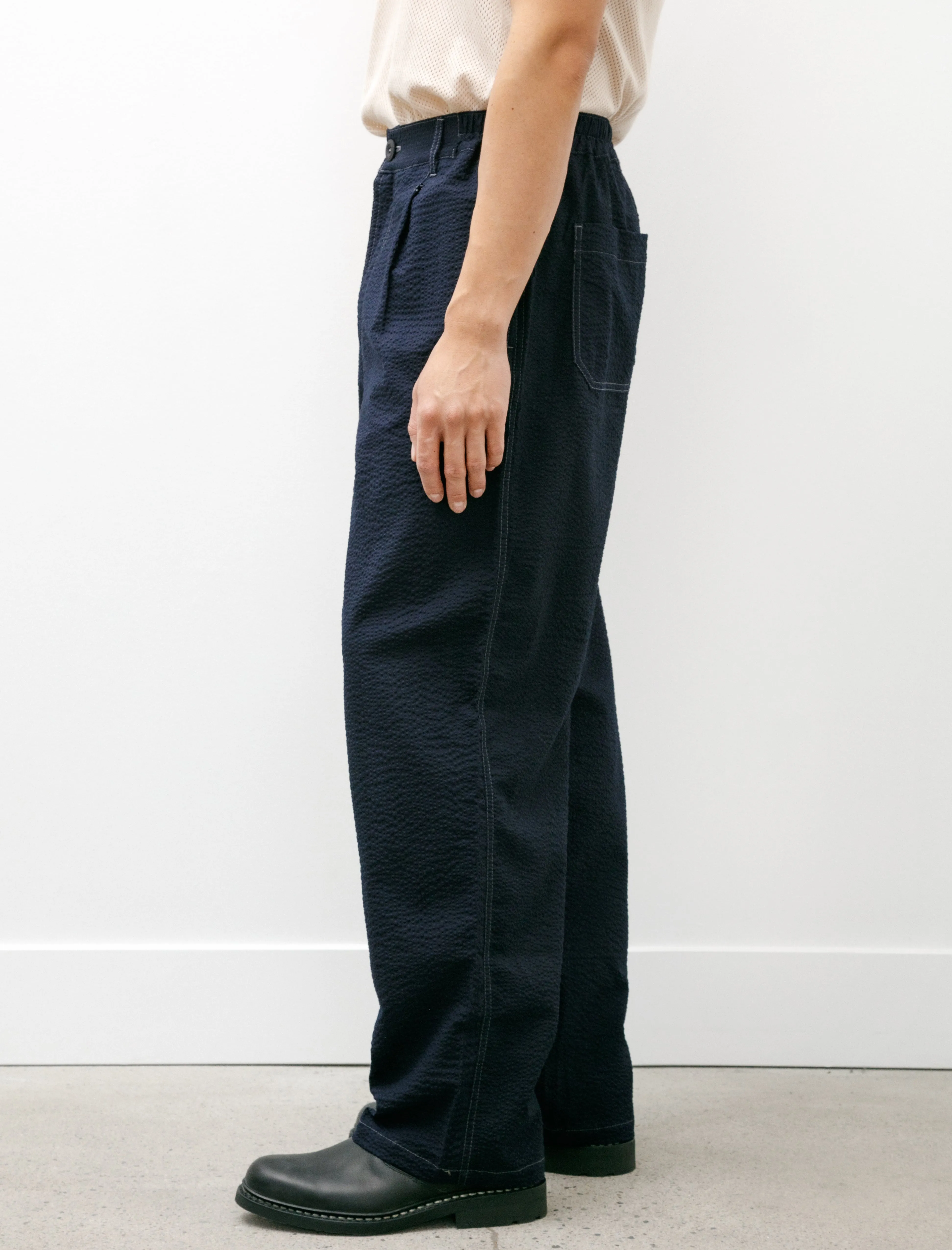 Cosmic Pants Japanese Seersucker Navy