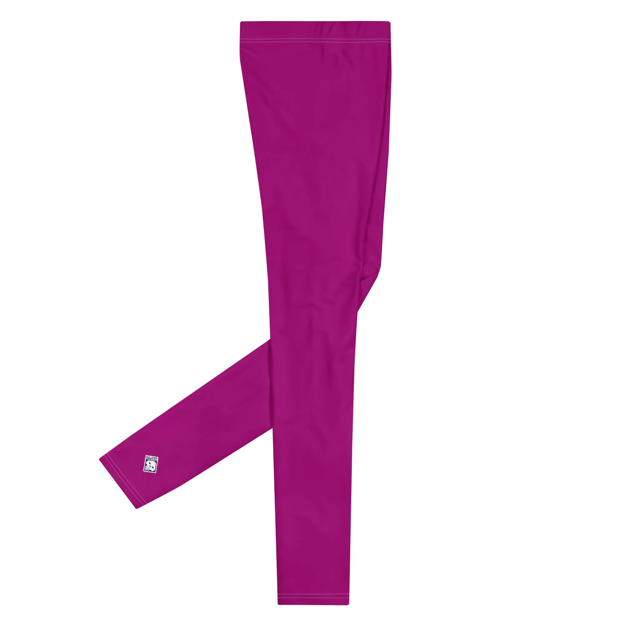 Effortless Active Style: Solid Color Leggings for Him - Vivid Purple