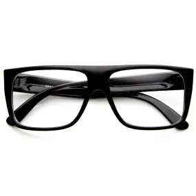 Flat Top Square Clear Lens Fashion Glasses