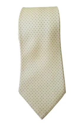 FOLKSPEARE 100% Silk Yellow Dotted Tie (61")