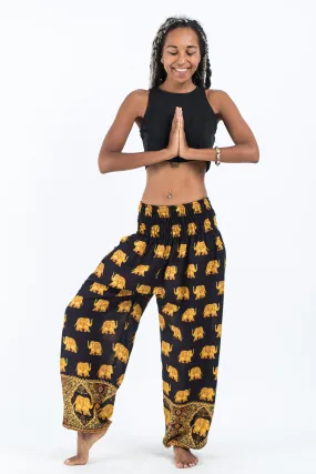 Golden Elephant Women's Elephant Pants in Black