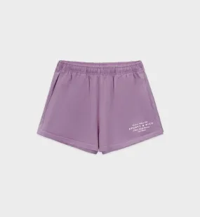 Health Initiative Disco Short - Soft Lavender/White