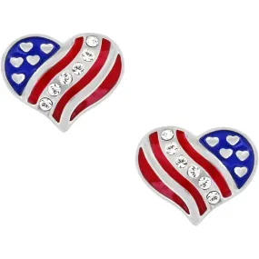 Hearts & Stripes Mini Post Earrings