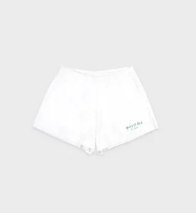 Italic Logo Disco Short - White/Verde