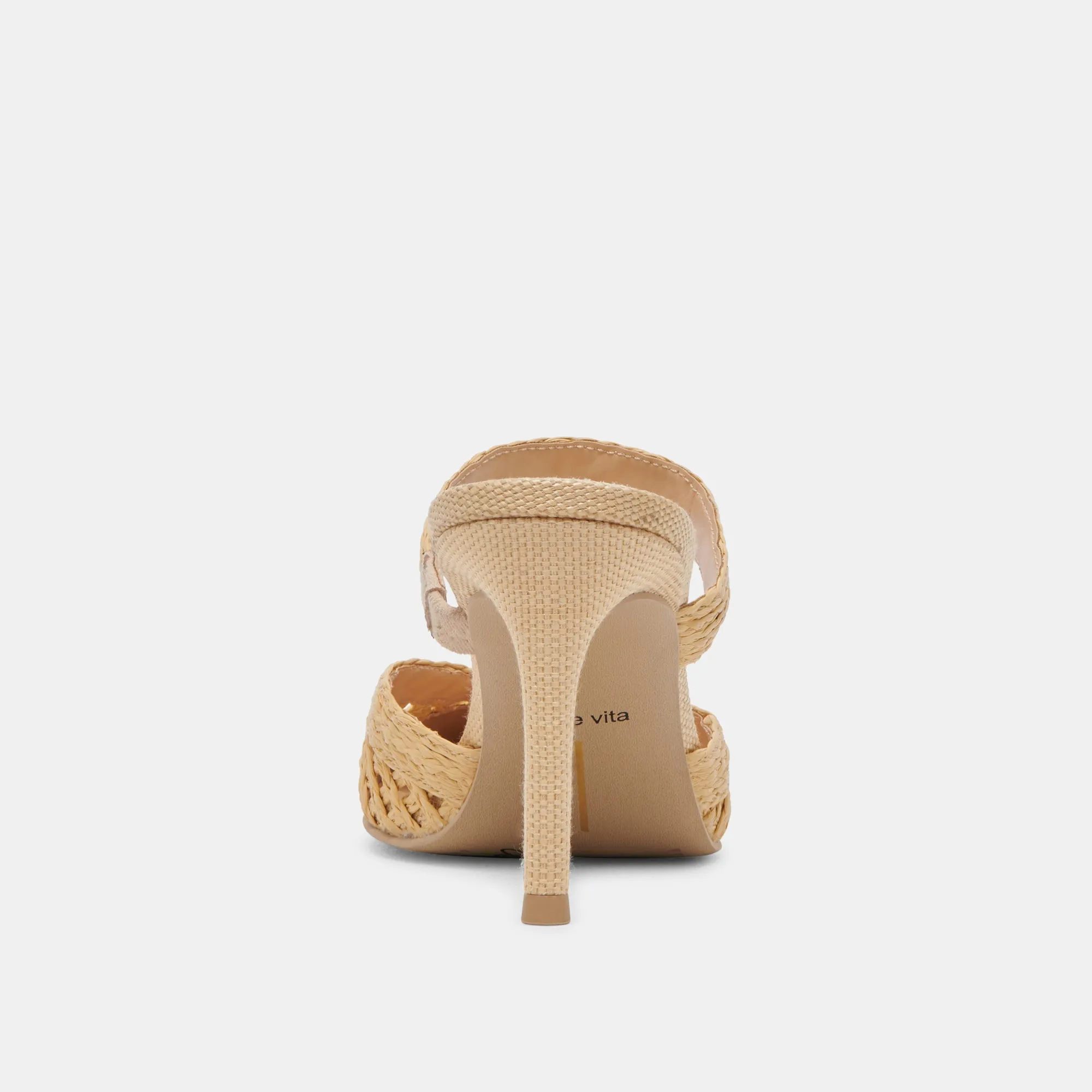 KALINE HEELS LT NATURAL RAFFIA