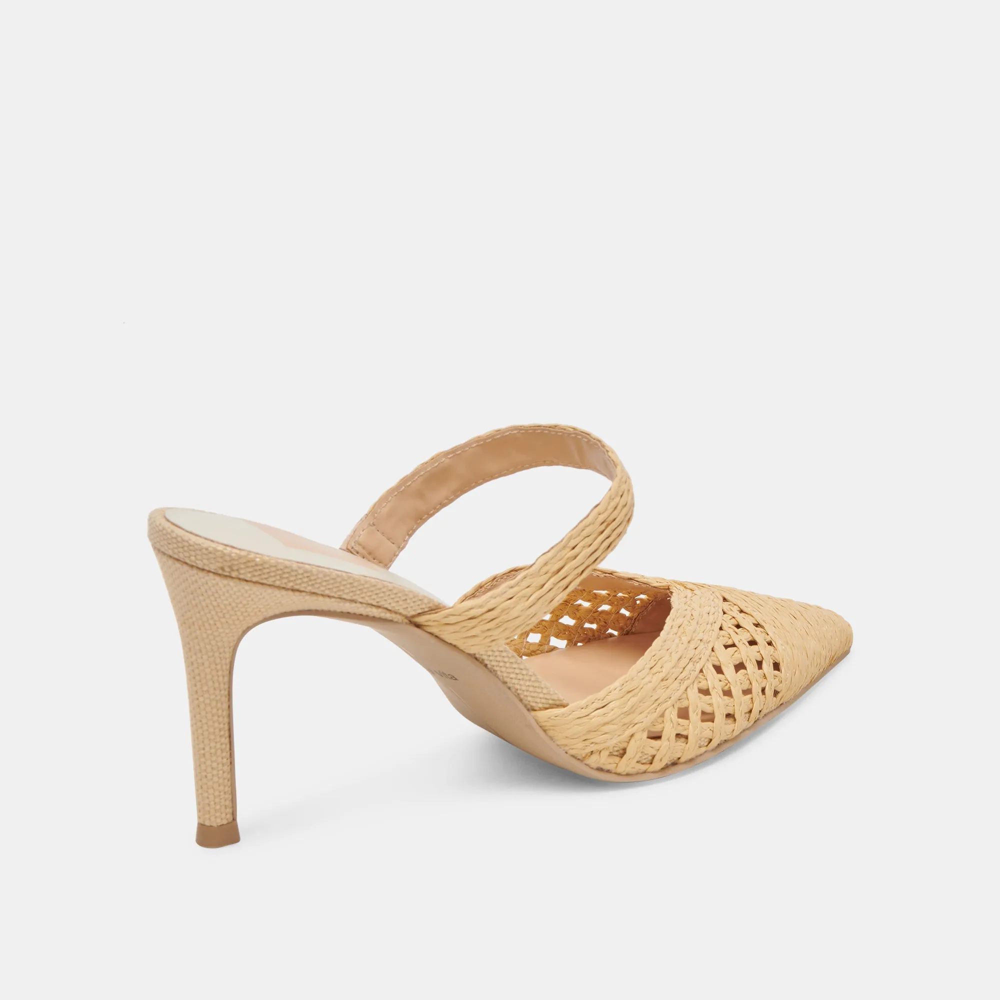 KALINE HEELS LT NATURAL RAFFIA