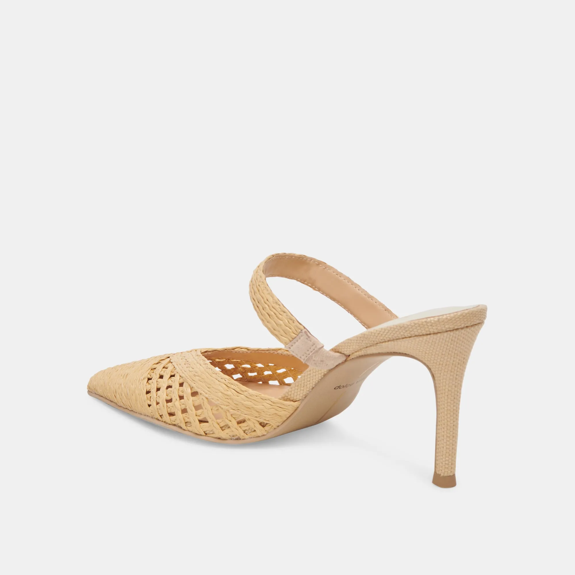 KALINE HEELS LT NATURAL RAFFIA