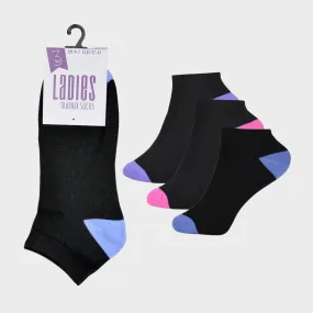 Ladies 3PCK Trainer Socks