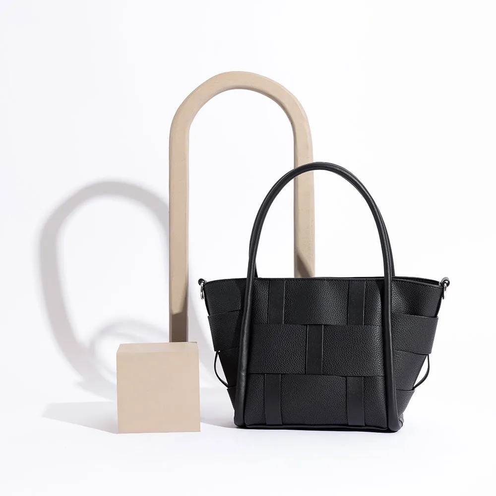 Lanie Saddle Recycled Vegan Woven Tote - FINAL SALE