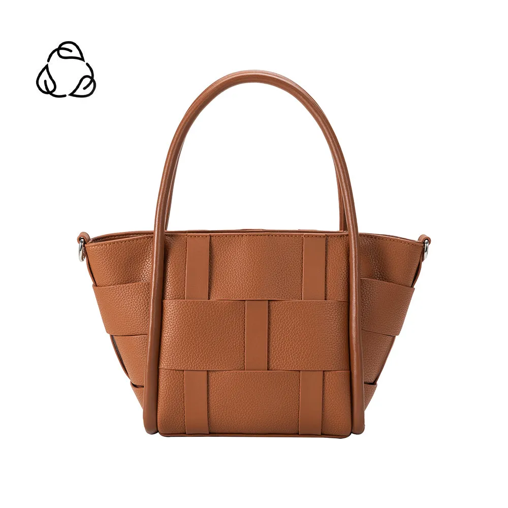 Lanie Saddle Recycled Vegan Woven Tote - FINAL SALE