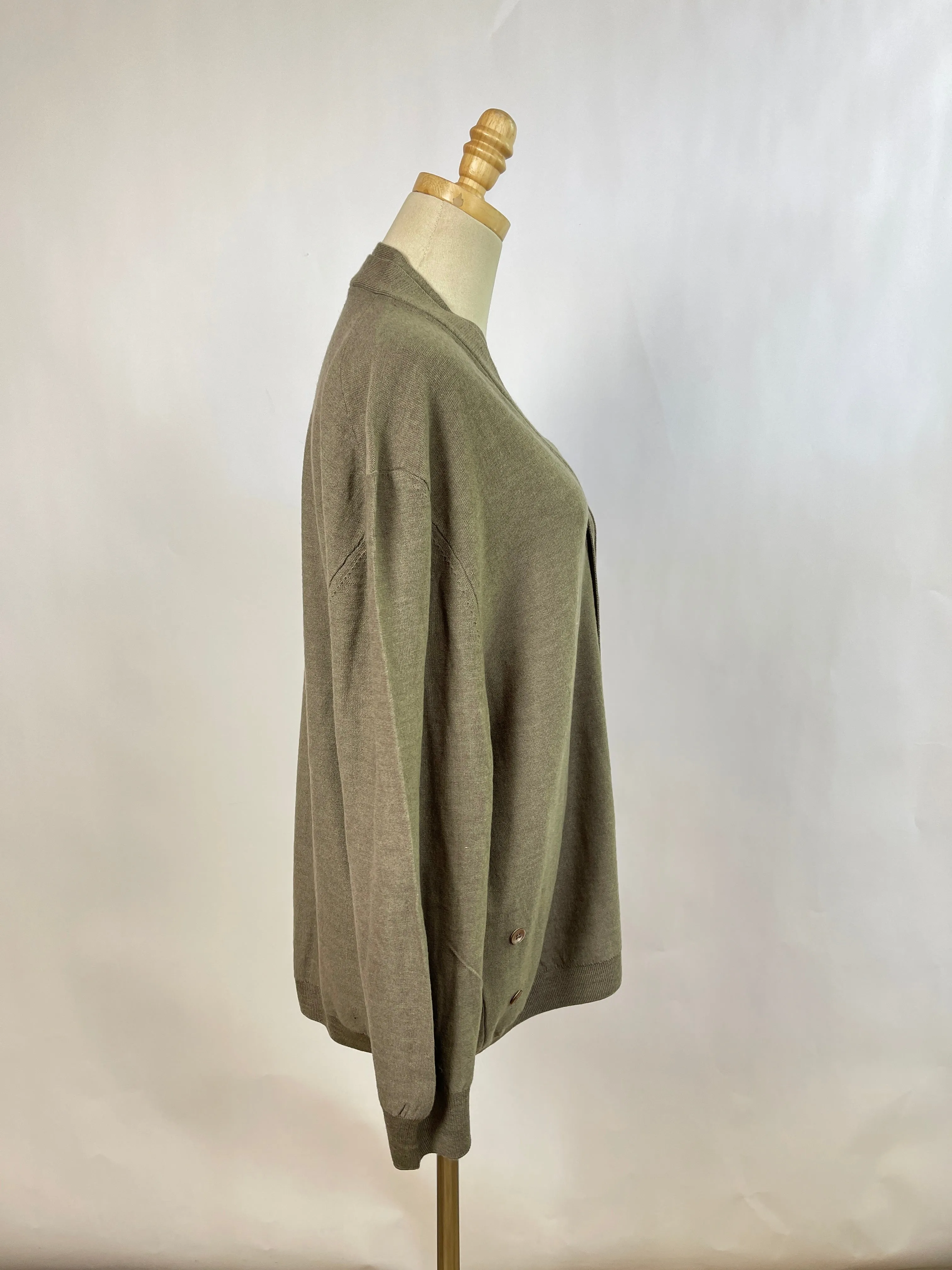 Lemaire Tan Twisted Cardigan (XL)