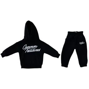 Little Kids Hoodie   Jogger (2-Piece) Set - Black