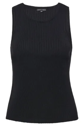 Lively Black Rib Knit Cut Away Tank