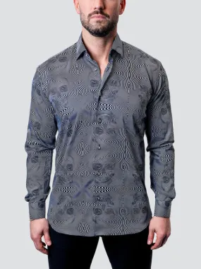 Maceoo Stretch Shirt | Fibonacci Fission Skull BLK