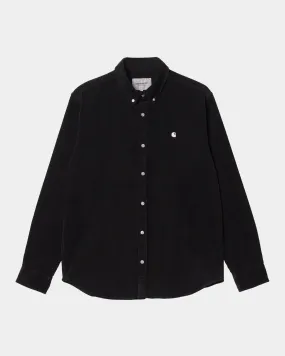 Madison Fine Cord Shirt | Black / Wax