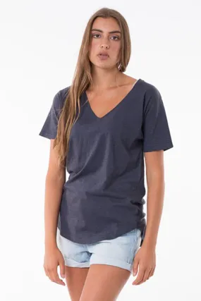 Marvelous V Neck Navy Tee