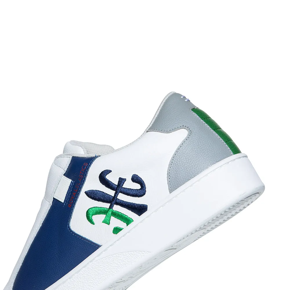 Men's Adelaide White Blue Green Leather Sneakers 02612-054