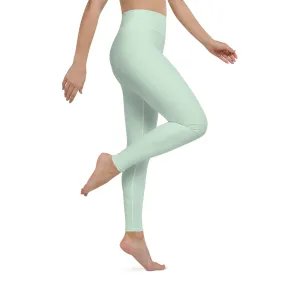 Modern Classic: Women's Solid Color Yoga Pants - Surf Crest