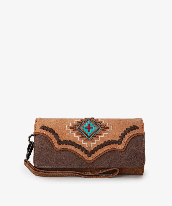 Montana West Aztec Embroidered Wallet