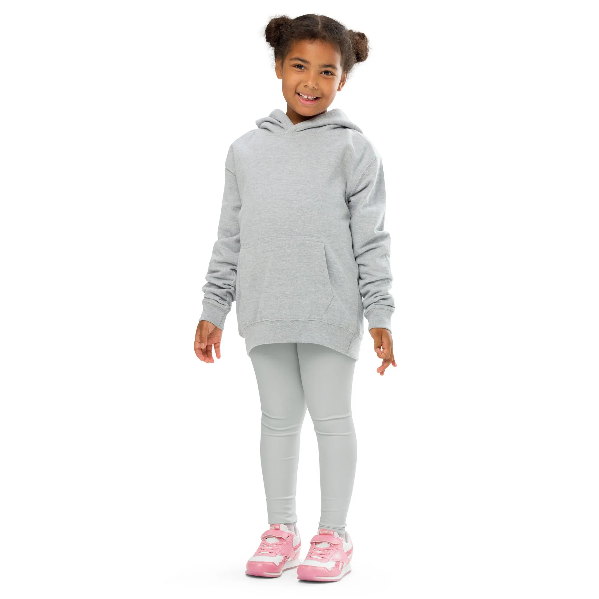 Move in Style: Solid Color Leggings for Girls' Playtime - Smoke