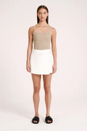 NUDE LUCY Classic Waffle Tank OLIVE