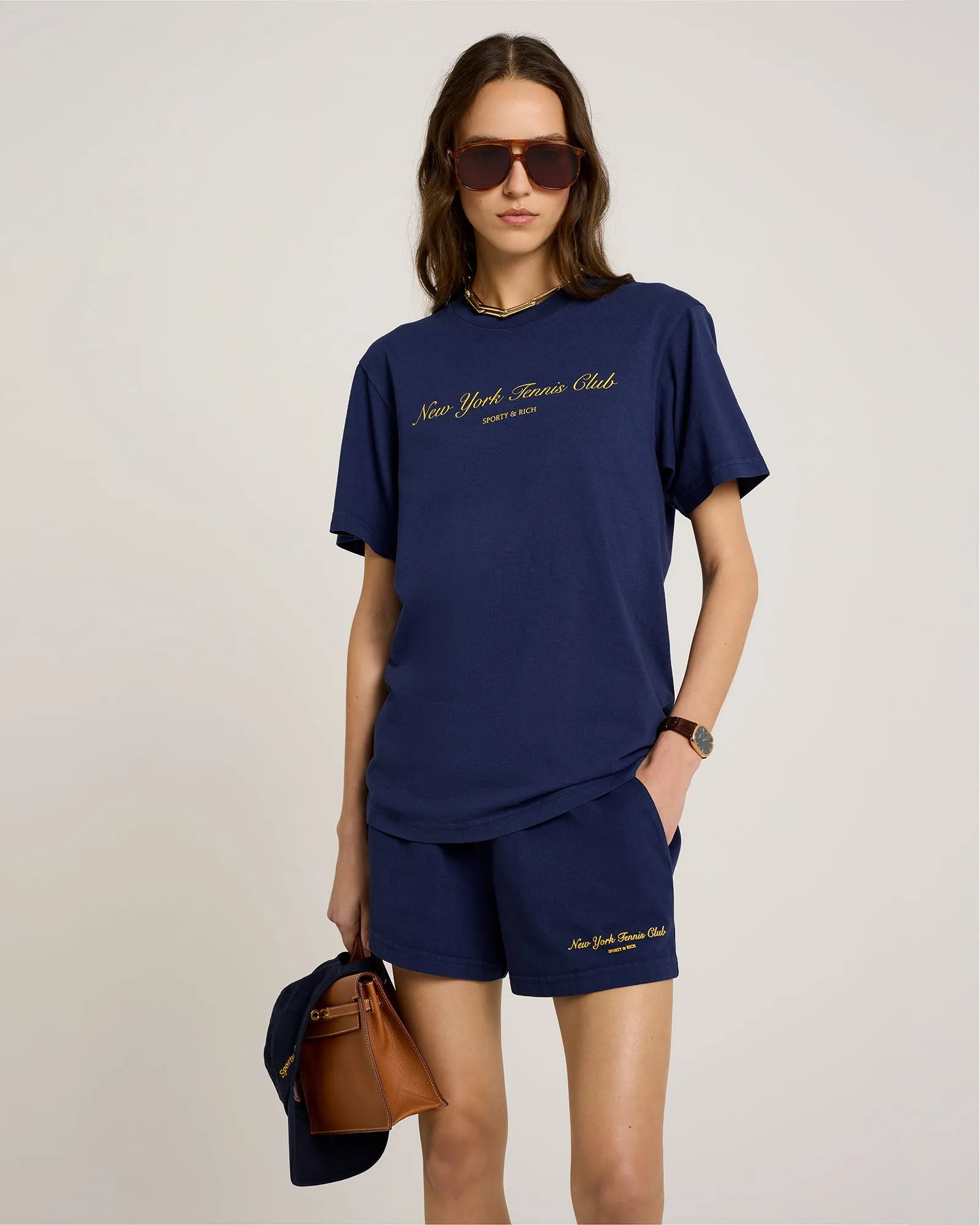 NY Tennis Club Disco Short - Navy/Gold