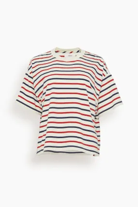 Palmer Tee in Navy/Red