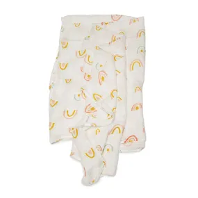 Pastel Rainbow Muslin Swaddle