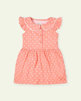 Peach Polka Dots Dress