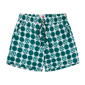 Retro 7-Eleven® Dot Walk Shorts - Green