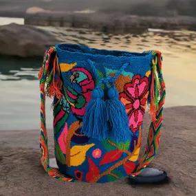 Rylee Large Handmade Punch-needle Wayuu Mochila Bag