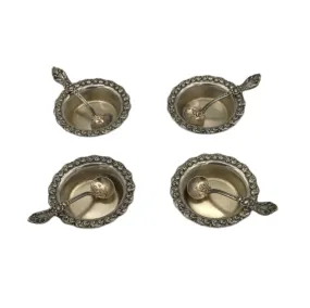 Shreve Salt Cellar & Spoon Set of 4